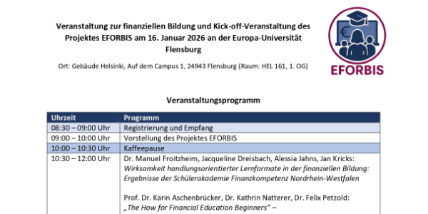 Einladung zur Fachtagung „Finanzielle Bildung“/Kick-off-Veranstaltung